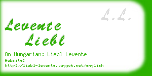 levente liebl business card